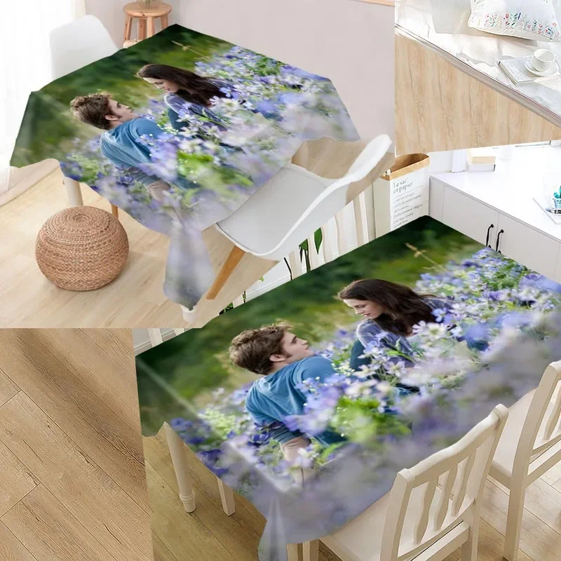 The Twilight Custom Table Cloth Oxford Print Rectangular Waterproof Oilproof Table Cover Square Wedding Tablecloth P~