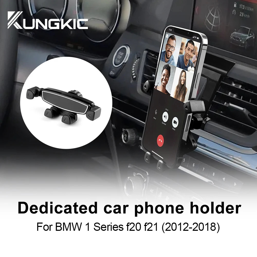 

KUNGKIC Phone Holder for BMW 1 Series F20 F21 2012-2018 Fixed Base Bracket Wireless Charging Dedicated Mobile Gravity Air Vent