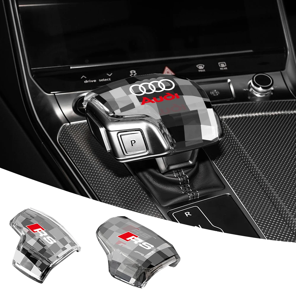 Image of ﻿ Auto-Kristall-Schaltknauf-Abdeckung für Audi S4 S5 Q5L SQ5 RS4 Q7 RS5 A5 RS7 A6 RS6 SQ8 A4/A4L S-Line RS