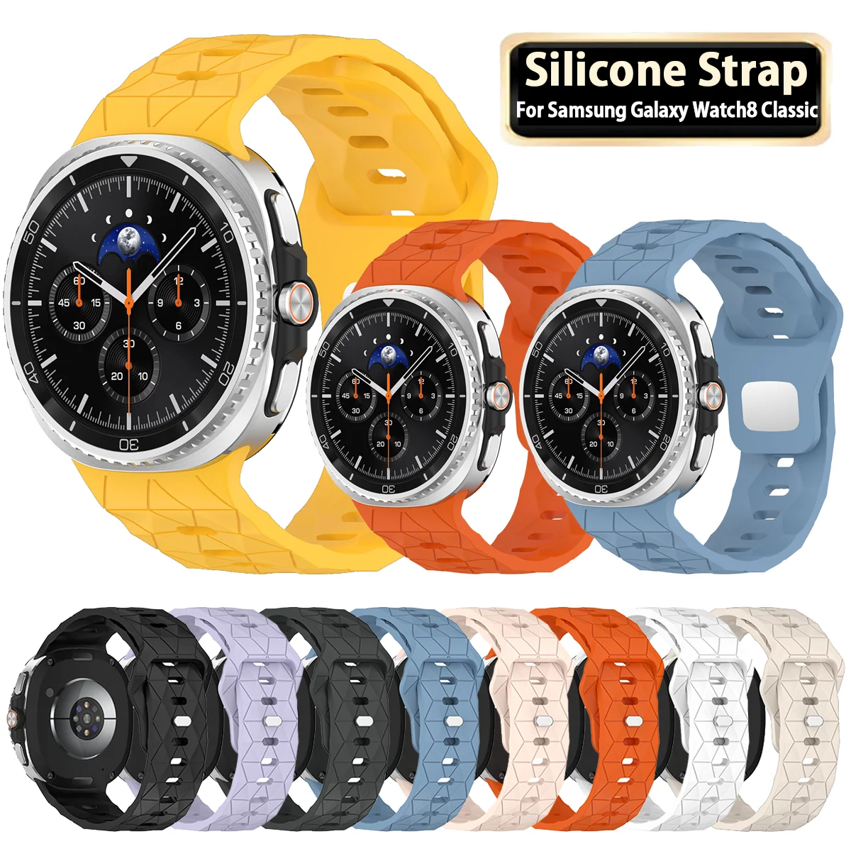 

Silicone Strap for Galaxy Watch 8 Classic Watchband Replacement Band for samsung galaxy watch 8 breathable Wristband