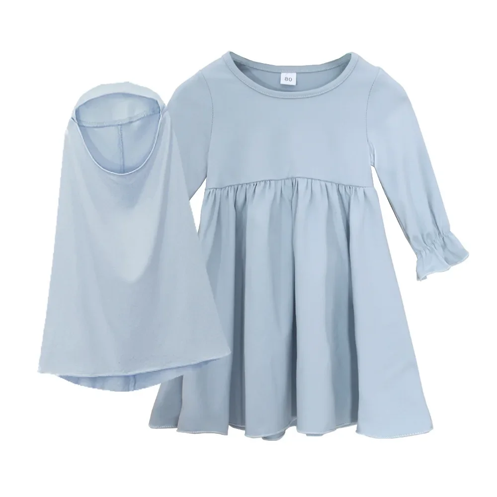 

Мусульманское детское платье-хиджаб для девочек, никаб, бурqa, химар, Джалабия, Абая, турецкий шарф, халат, исламская одежда, молитвенное платье для Ид, Рамадана