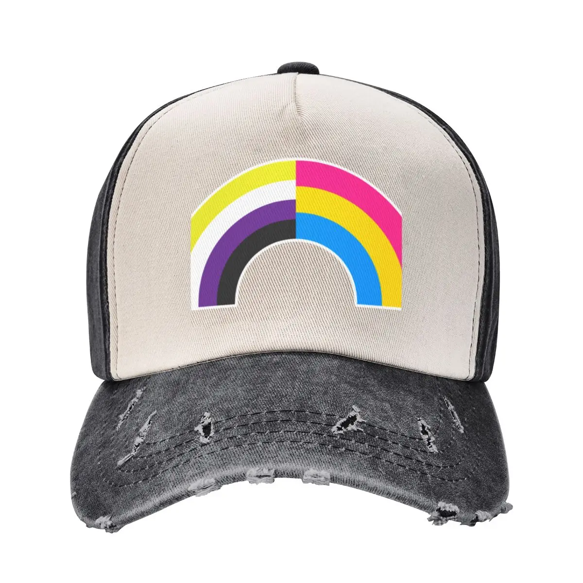 Non-Binary Pan Rainbow Baseball Cap Visor Wild Ball Hat Fashion Beach Golf Women Men's