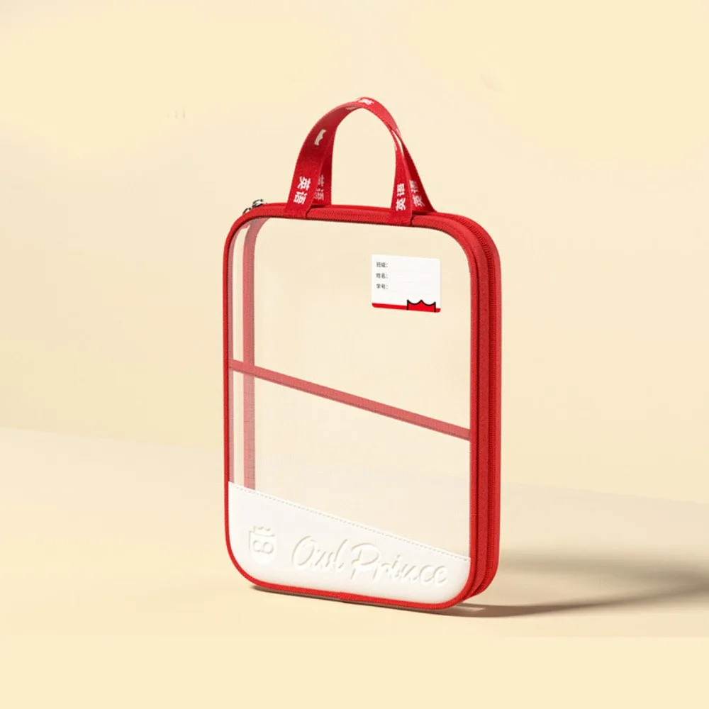 

A4 Transparent File Bag Large Capacity L-shaped Subject Classification Bag Thickened Double-layer Test Paper Storage Bag