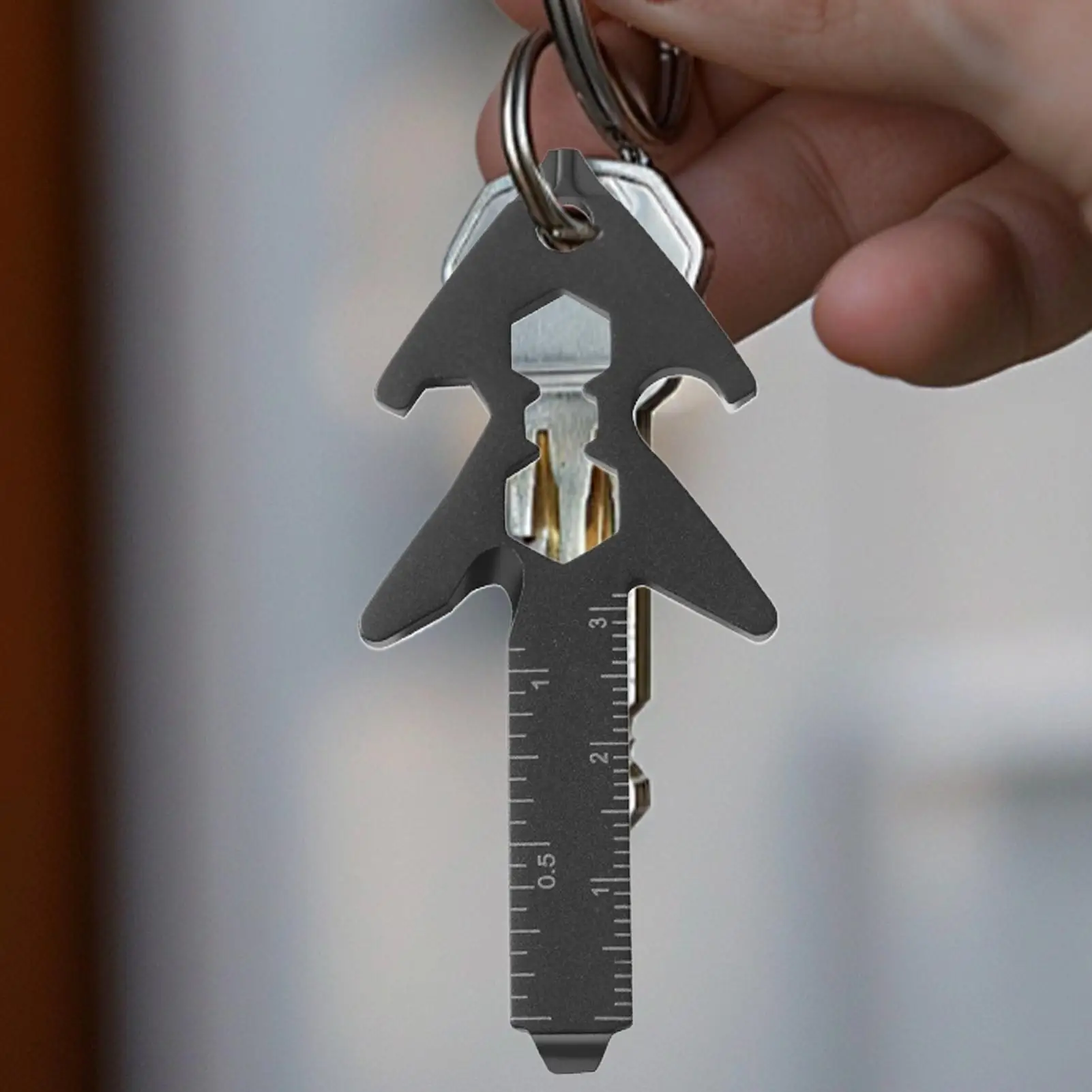 

Stainless Steel Christmas Tree Shaped Multifunction Tool Pocket Screwdriver Ruler Portable Sturdy Outdoor Survival Gear