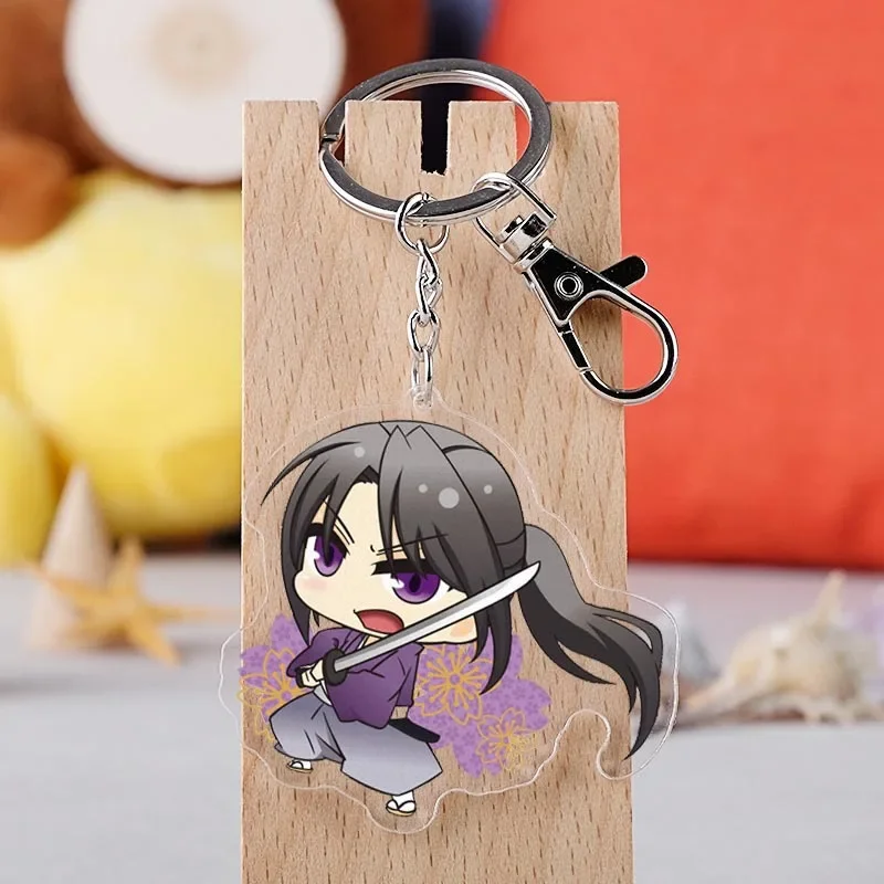 Hakuouki Action Figure Anime Model Saitou Hajime Okita Souji Hijikata Toshizo School Bag Mobile Phone Acrylic Keychain Pendant