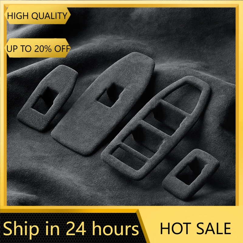 

Крышка панели подъема окна двери автомобиля F для Bmw X1 U11 2023 2024, панель переключателя LHD RHD, внутренняя отделка автомобиля, итальянская верхняя замша