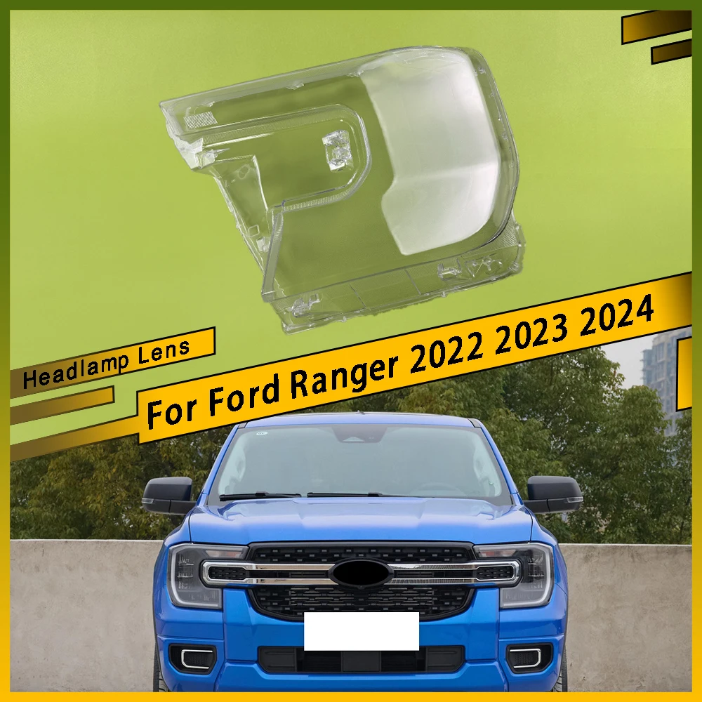 

For Ford Ranger 2022 2023 2024 Front Headlights Shell Transparent Cover Headlamps shade Lampshade Lamp Shell Lens Masks