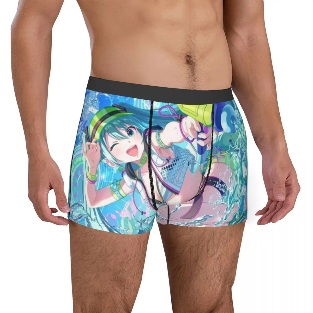 初音ミク ボクサー ユーモラスな下着 ボクサーブリーフ ギャグギフト 男性用