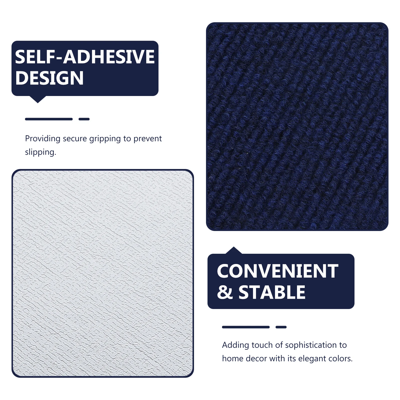 

10Pcs Decorative Floor Tiles Self Adhesive Carpet Tile for Home Office Non Slip Easy Install Removable Flooring