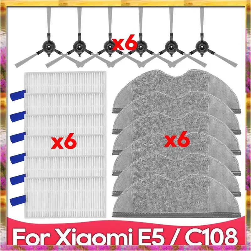 

Y26A Новый для робота-пылесоса Xiaomi E5/C108/CDZC108/BHR7969EU, боковая щетка, швабра, фильтр, аксессуар для робота-пылесоса, запасная часть