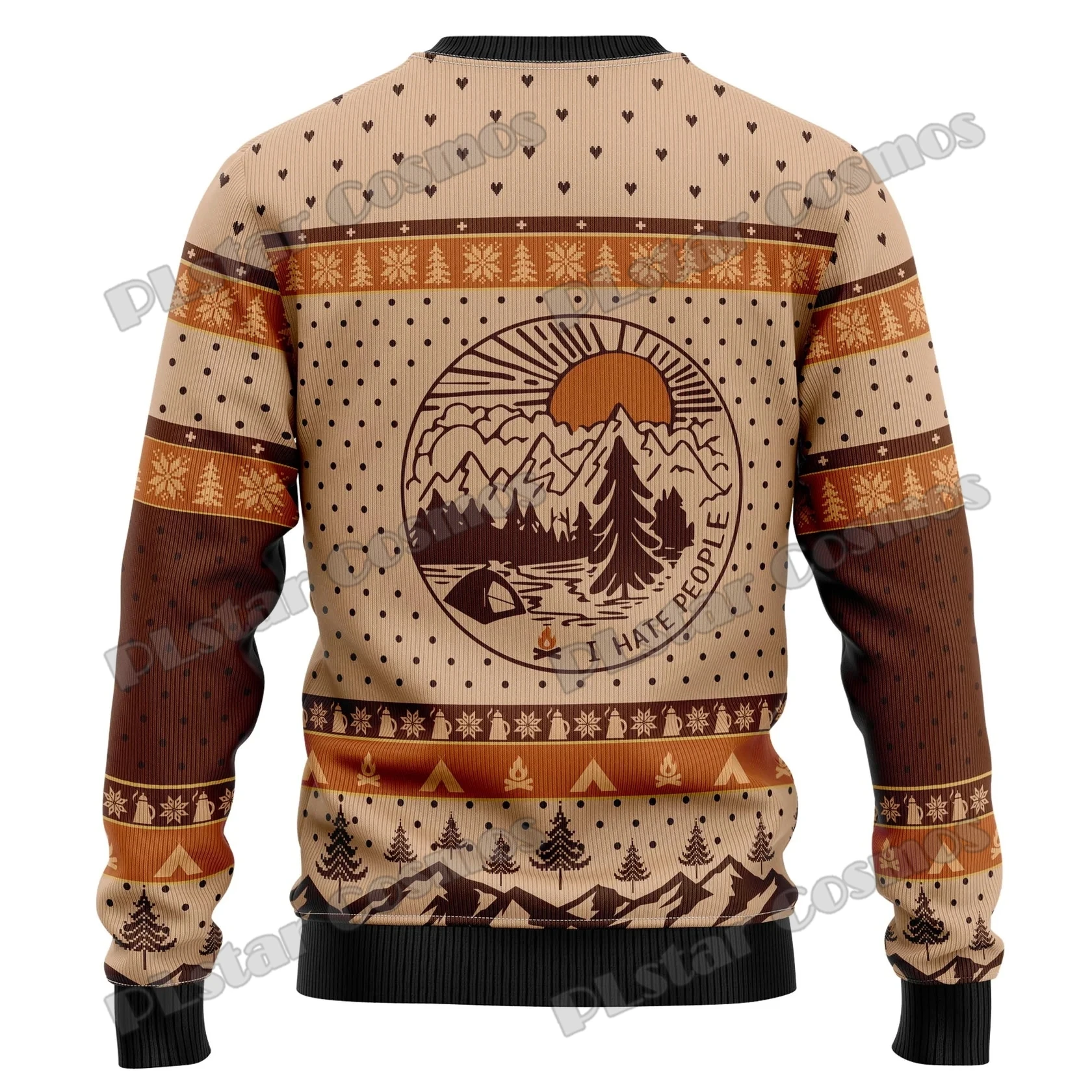 Bear Camping Christmas Graphic 3D Printed Fashion Men's Ugly Christmas Sweater Winter Unisex Casual Knitwear Pullover MYY13