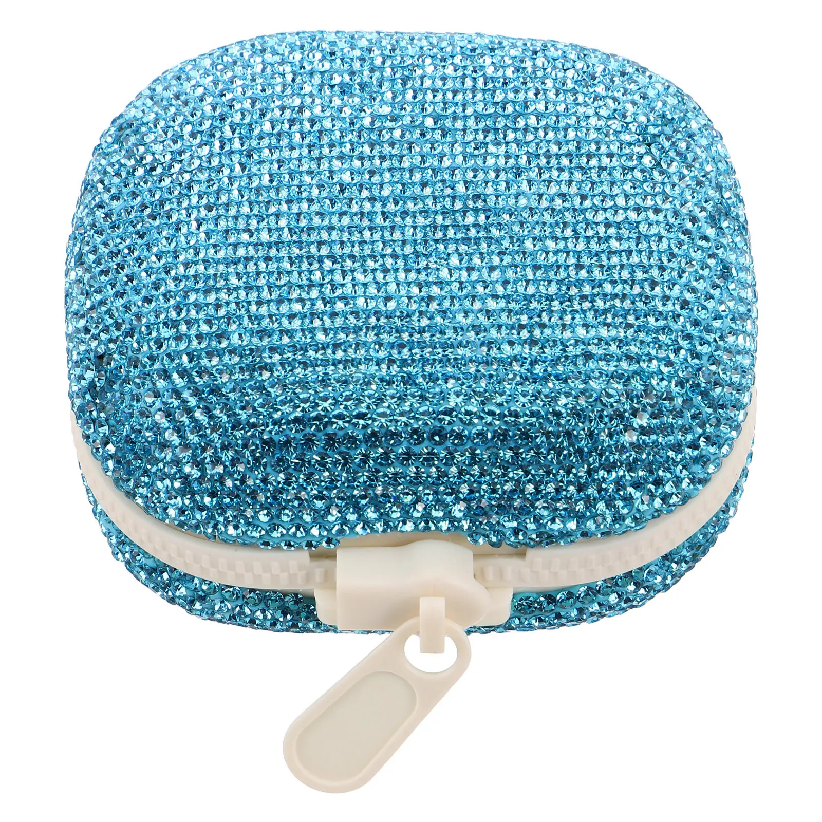 

Компактный органайзер для таблеток с 4 отделениями и стразами, блестящий дорожный футляр для лекарств, портативный ежедневный держатель для таблеток для сумки или кармана