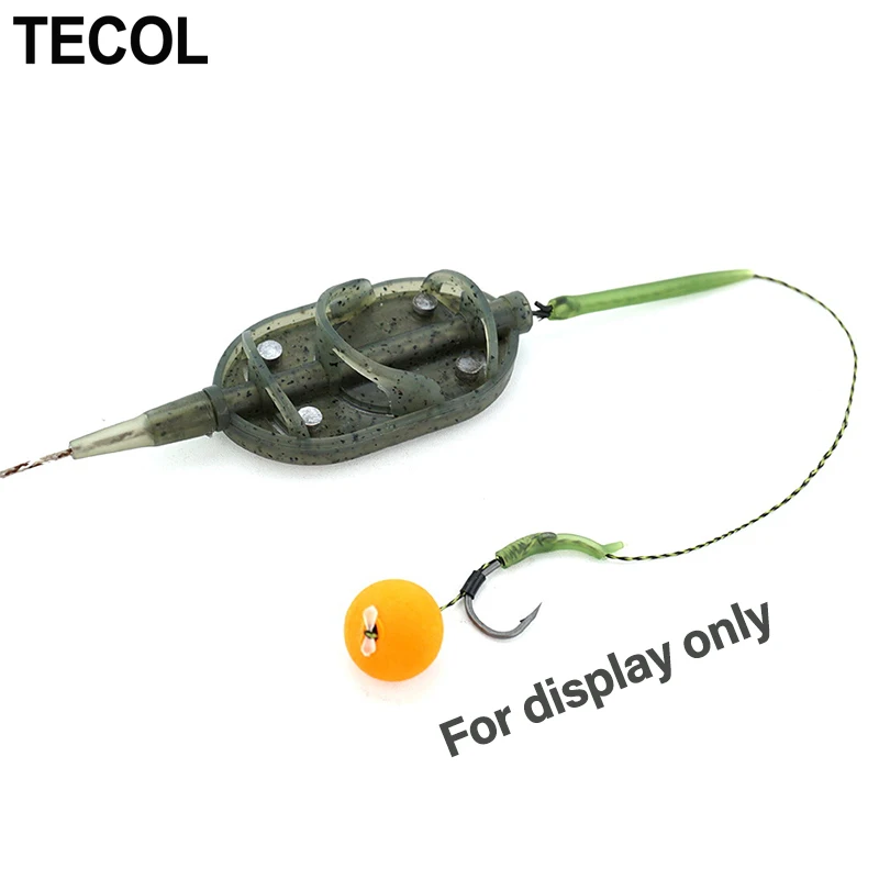 TECOL 30G 40G 50G 60G Boat Shape Carp Fishing Bait Cage Inline Method Lead Weight Carp Feeder Throw Bait Fishing Accessories view 5