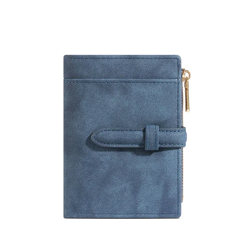 Women's Short Wallet with 8 Card Slots & Zipper Coin Pocket - Blocking Multi-Function Purse (New Design) cartera mujer