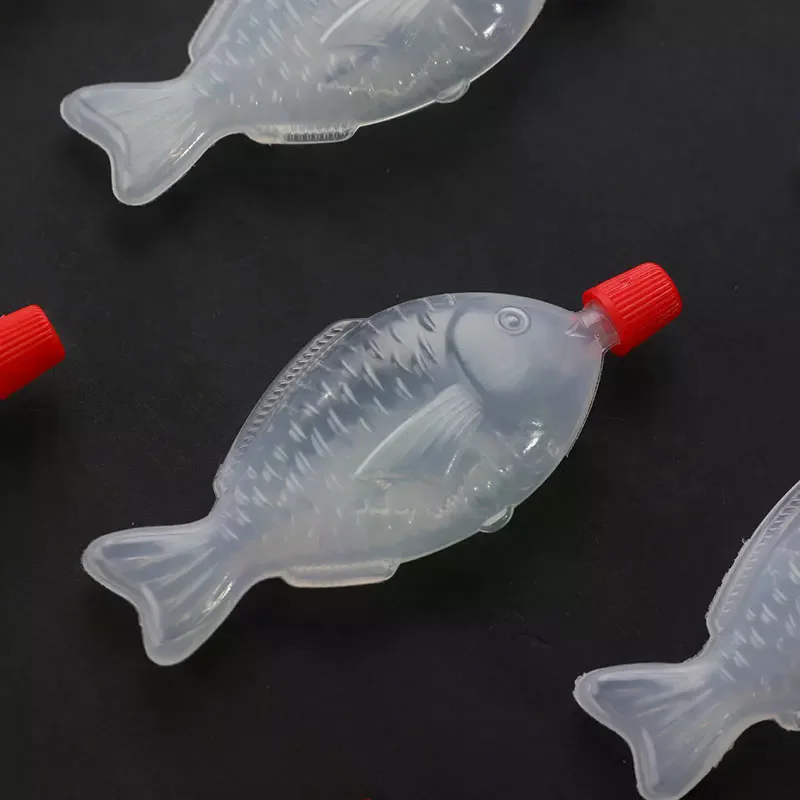 Fish-Shaped 8.5ml Soy Sauce Disposable Sauce Bottle Sushi Seasoning Bottle Vinegar Bottle Spice bottles Packing bottle 10Pcs