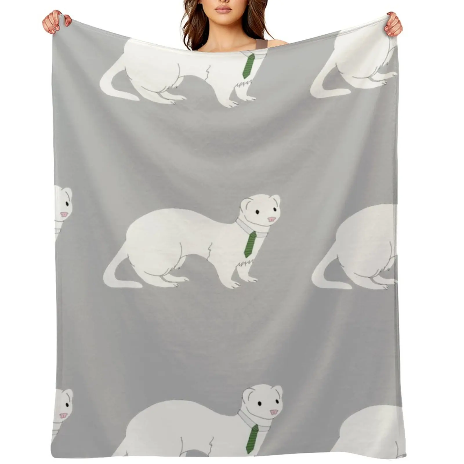 

Draco Malfoy as a ferret Throw Blanket Hairys Hair Luxury Throw Furrys Blankets