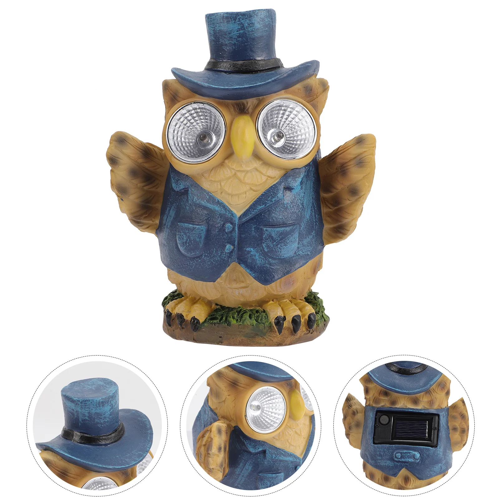 

Solar Powered Owl Lamp Outdoor Garden Decor Light Waterproof Resin Craft Led Landscape Adornment For Lawn Courtyard