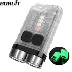 UiT-Porte-clés portable à LED V3, lampe de poche structurels ente EDC, lampe de travail aste de type C, mini torche avec aimant, lanterne de poche UV, faillite