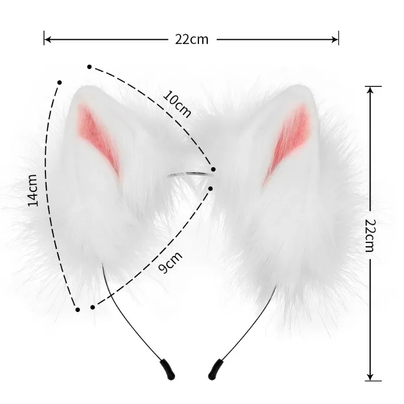 New Fox Ear Hairband Beast Furry Tail Halloween Set Beast Paw Simulation Plush Beast Ear Cos Anime  Accessories Cosplay Costumes