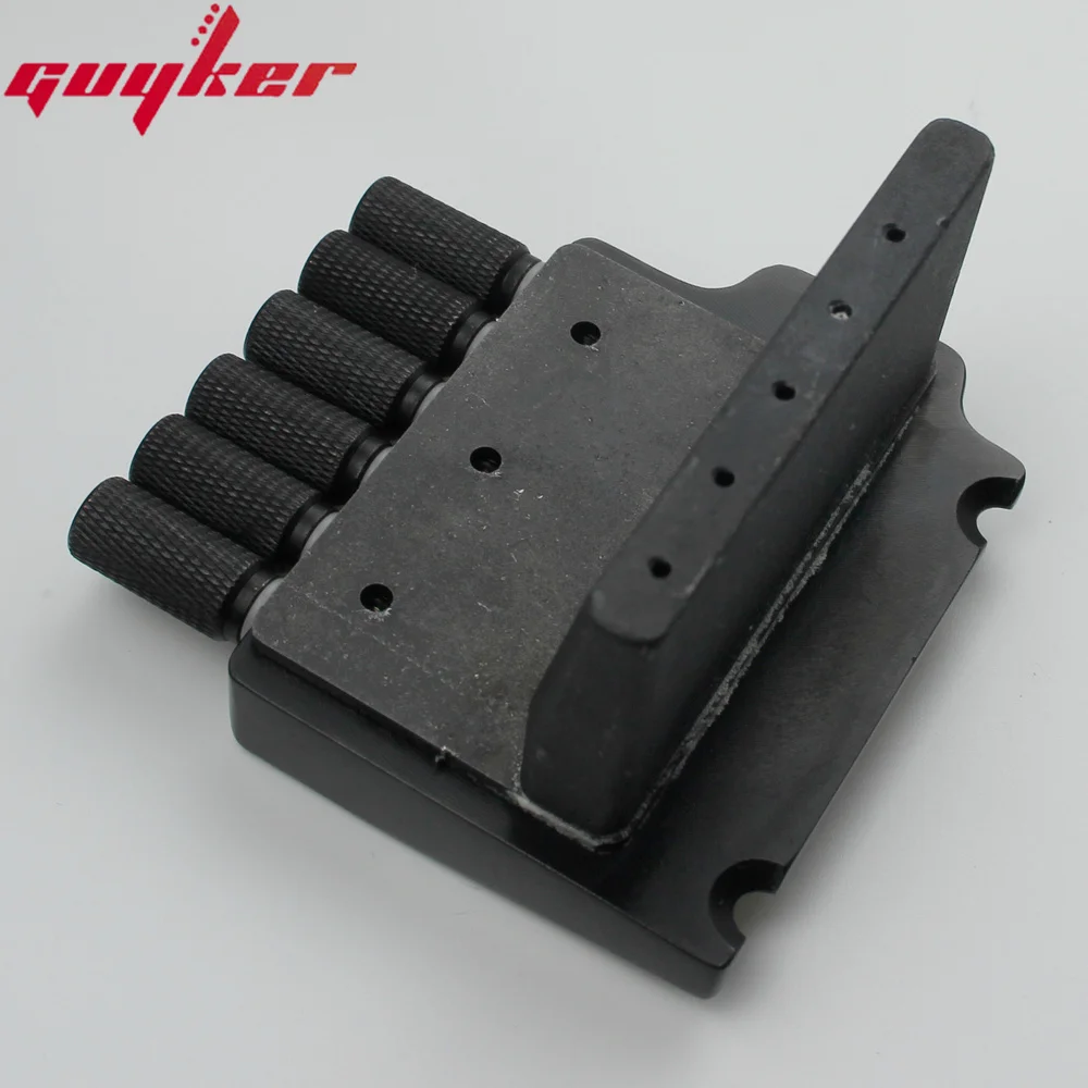 New GUYKER 6 String Tremolo System Bridge Tailpiece for Headless Guitar Accessories Black