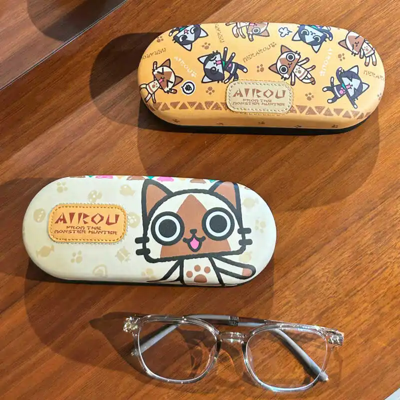 Kawaii Cute Ailu Cat Glasses Case Cartoon Anime Myopia Eyeglass Case Portable Anti Pressure And Anti Fall Glasses Storage Gifts