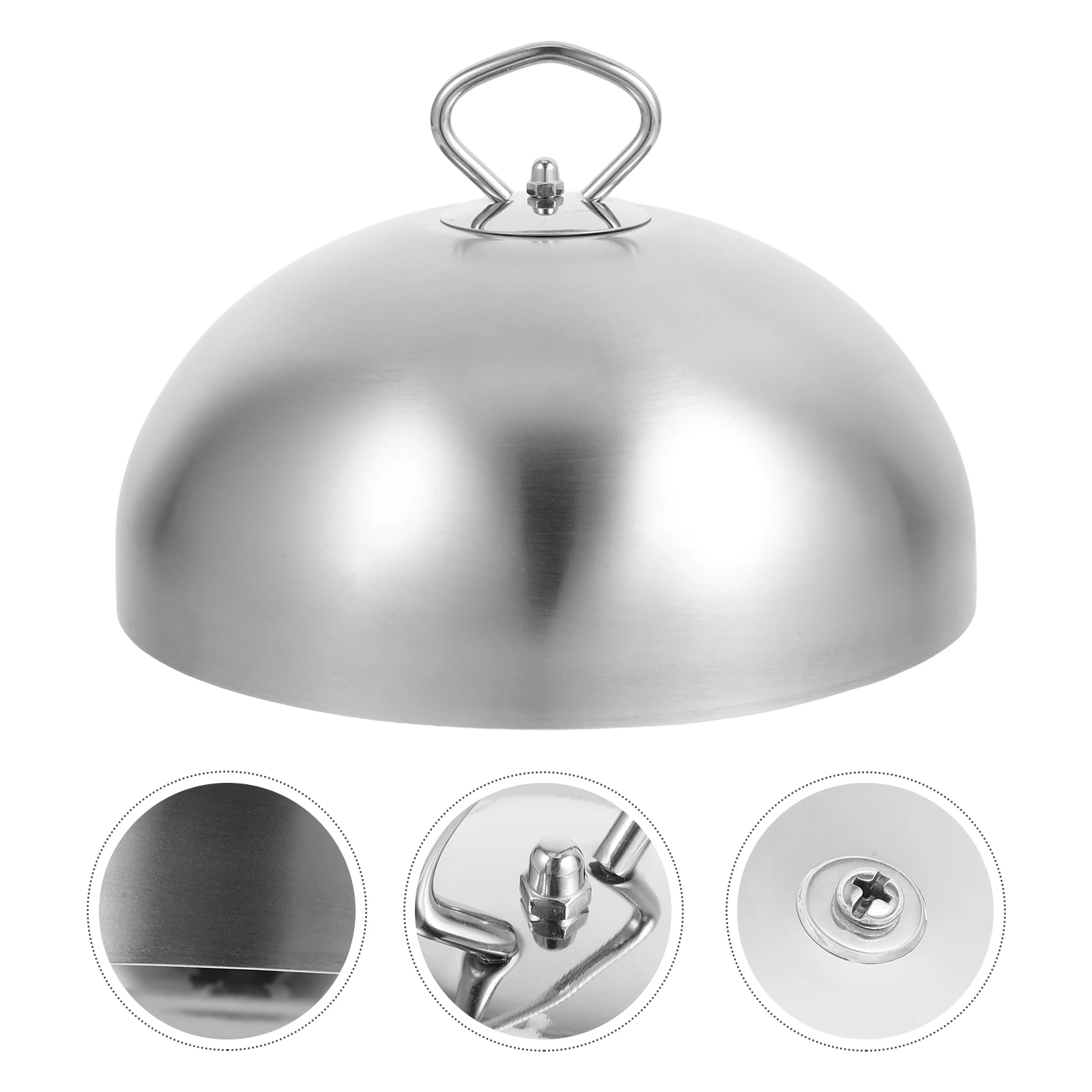 

28Cm Stainless Steel Anti Oil Splattering Cover Cooking Tool For Steak Teppanyaki Dish Lid Kitchen Gadget Restaurant Home Use