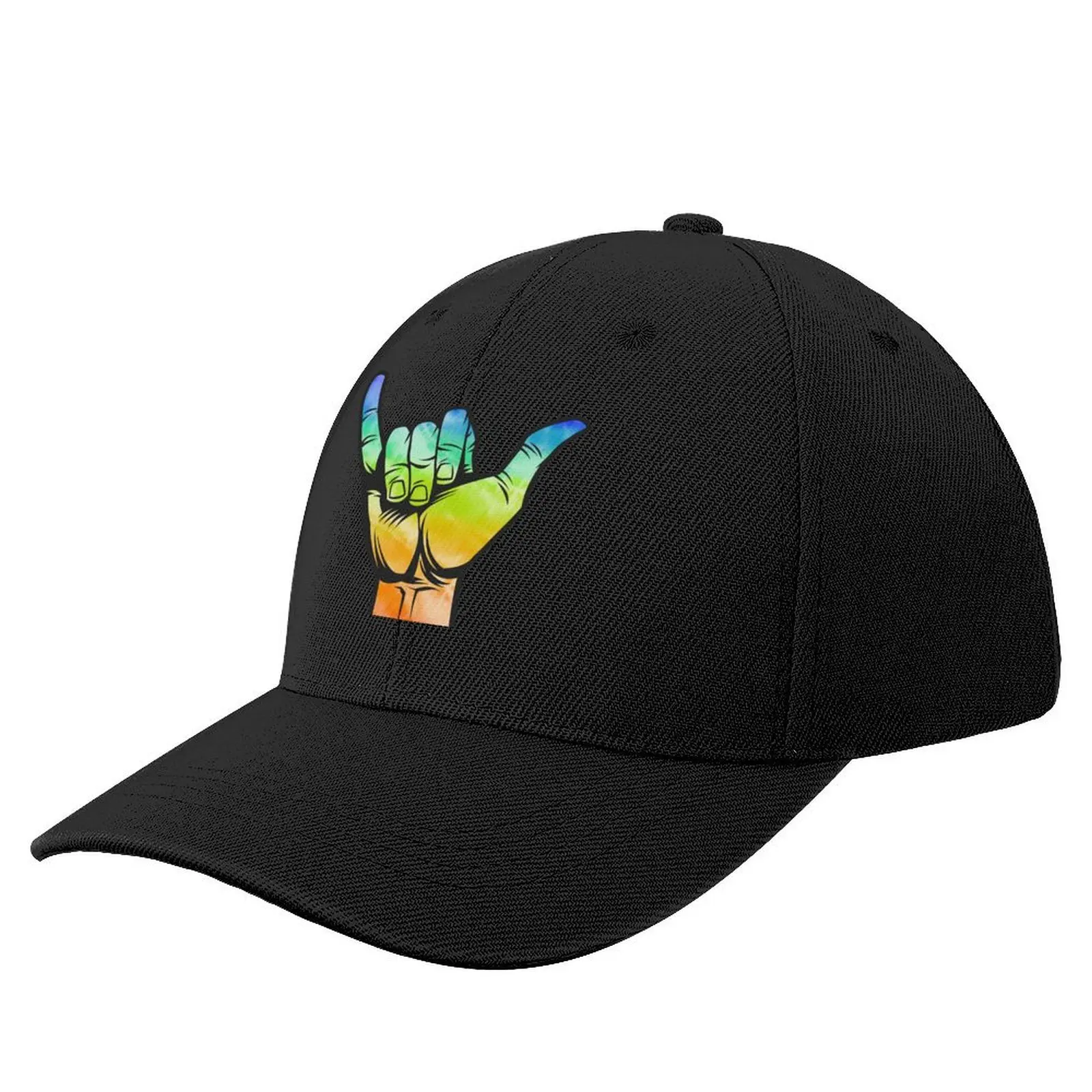 Tie dye Shaka shuckas hang loose surf sign Baseball Cap Mountaineering Bobble Hat Golf Hat Man Women's Men's