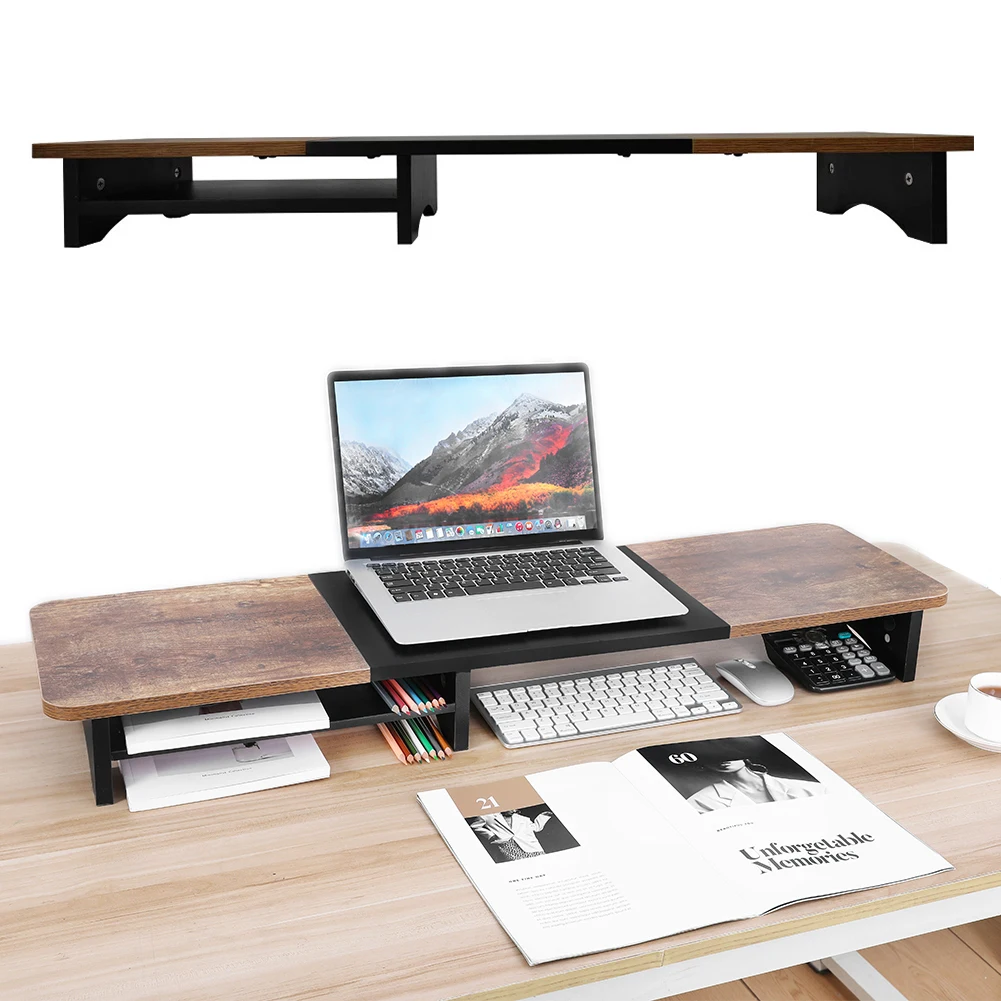 Computer Monitor Stand Riser Home Office Storage Rack Computer Desktop Creative Storage Rack for Computer Laptop Printer TV