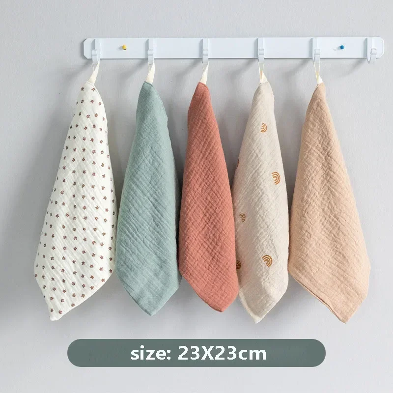 2/5PC Baby Towel New Born Items Muslin Squares Infant Newborn Hand Bath Shower Face Towels Soft Cotton Gauze Baby Washcloth