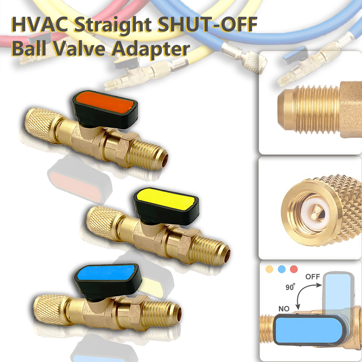 Refrigerant Ball Valve Adapter 1/4