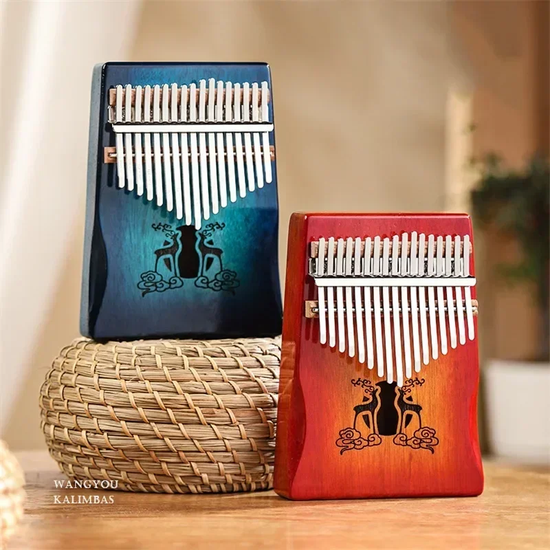 Hollow Mahogany 21 Keys Kalimba 17 Keys Thumb Piano Calimba Kids Gifts Professional Tuned Sanza Mbira For Beginner Instrument