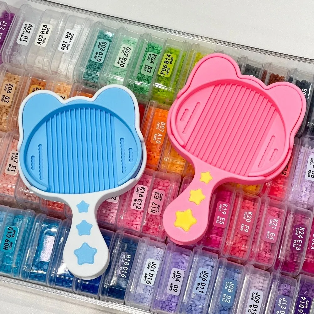 DIY Handmade 2.6mm Fuse Beads Aligner Tray Plastic Beads Handheld Perler Bead Tool Cat Shape Mini Fuse Beads Picking Tray