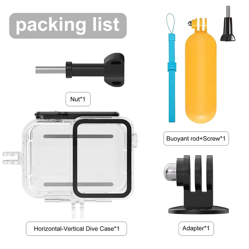 Protective Cover Underwater Sports Camera Diving Case 45M Dive Shell Case For Insta360 Ace Pro 2 / Pro Sports Camera Accessories