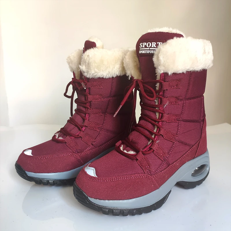 new Women's Boots in Large Size Warm Snow Boots Slope and Ankle Boots Skiing Equipment Suitable for Winter Outdoor Exploration