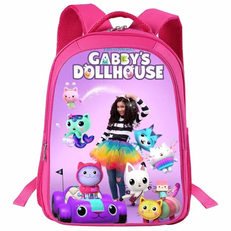 

Gabby Dollhouse School Bags New Mercat Kids Backpack School Bags Smiling Cat High Quality Large Capacity Kindergarten Backpacks