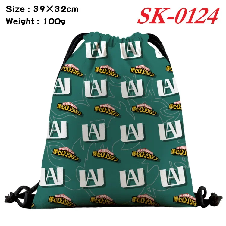 Anime Drawstring Bag My Hero Academia Duke Izuku Bakugou Shouto Cartoon Sport Backpack Boys Girls Portable Storage Shopping Bag