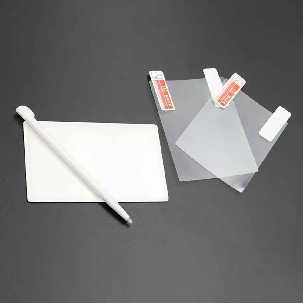 For 2DS Top LCD Screen Lens Plastic Mirror Outer Lens Cover Upper LCD Screen Panel+Screen Protective Film+Stylus Pen