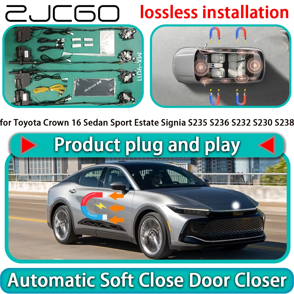 

for Toyota Crown 16 Sedan Sport Estate Signia S235 S236 S232 Auto Soft Close Door Kit Power Latch Door Catch Soft Closing Assist