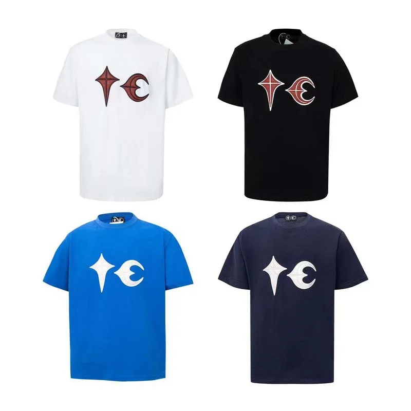 Thug Club 2026 New Star Moon Totem Print Short-Sleeve Relaxed-Fit T-Shirt for Men & Women Summer