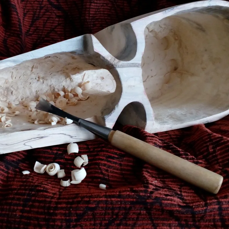 سكين نحت دائري عميق أدوات نحت الخشب اليدوية إزميل النجارة للنحت أدوات فارغة