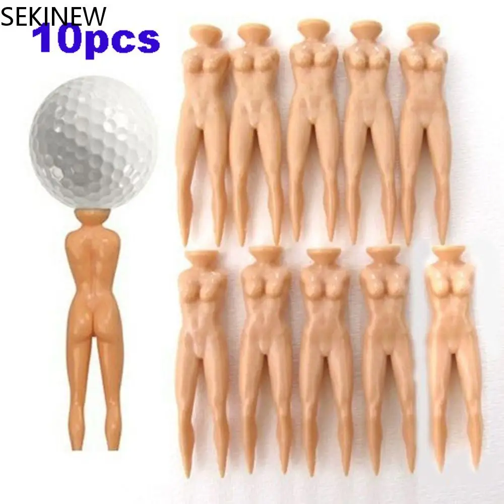 10pcs Professional Lady 70mm Sexy Girl Plastic Golf Holder Ball Socket Golf Tees Manikin