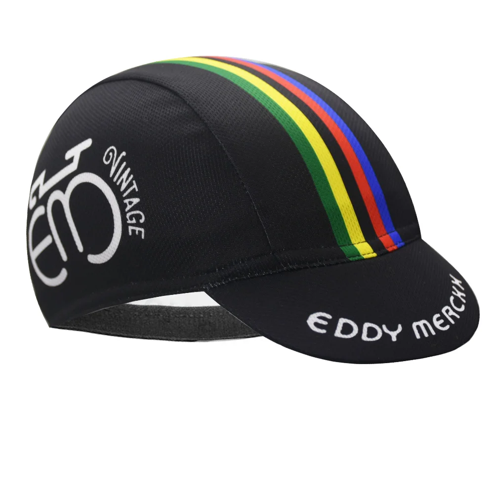 Black EDDY Cycling Cap Creativity Bike Hat Headwear Free Size  Men And Women Quick-Drying Polyester Braetan