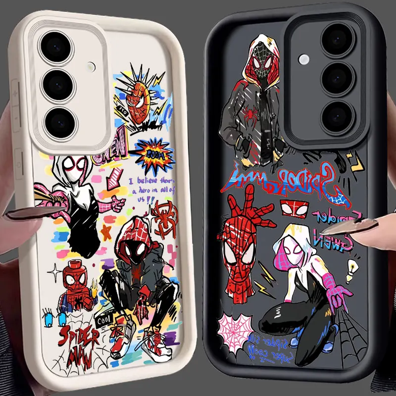 Marvel Spider-Man Spider Gwen Phone Case For Samsung S25 S24 S23 Ultra 5G S22 S20 Plus S21 FE Cover Galaxy S25Ultra S24FE Funda