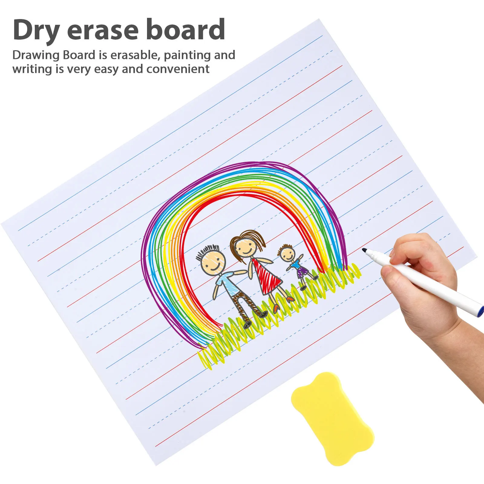 

1Set Small Dry Erase Writing Board Whiteboard Educational for Teens Drawing Teaching Practice Lightweight