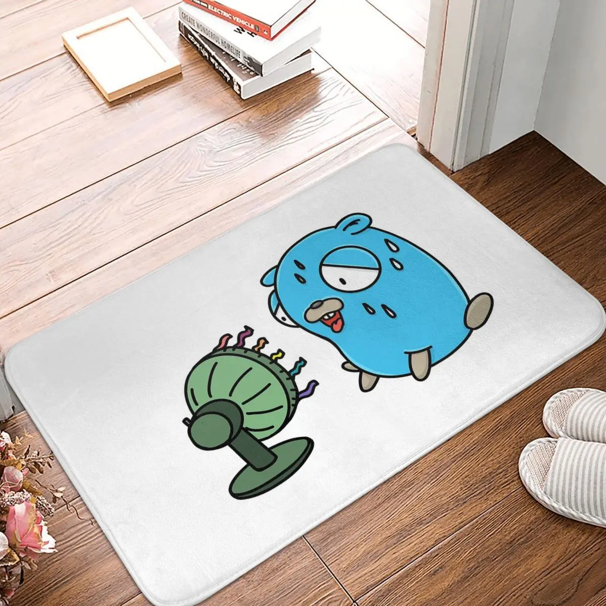 Sweaty Go Gopher Golang Non-slip Doormat Floor Mat Washable Carpet Rug for Kitchen Entrance Bathroom Living room Footpad Mats