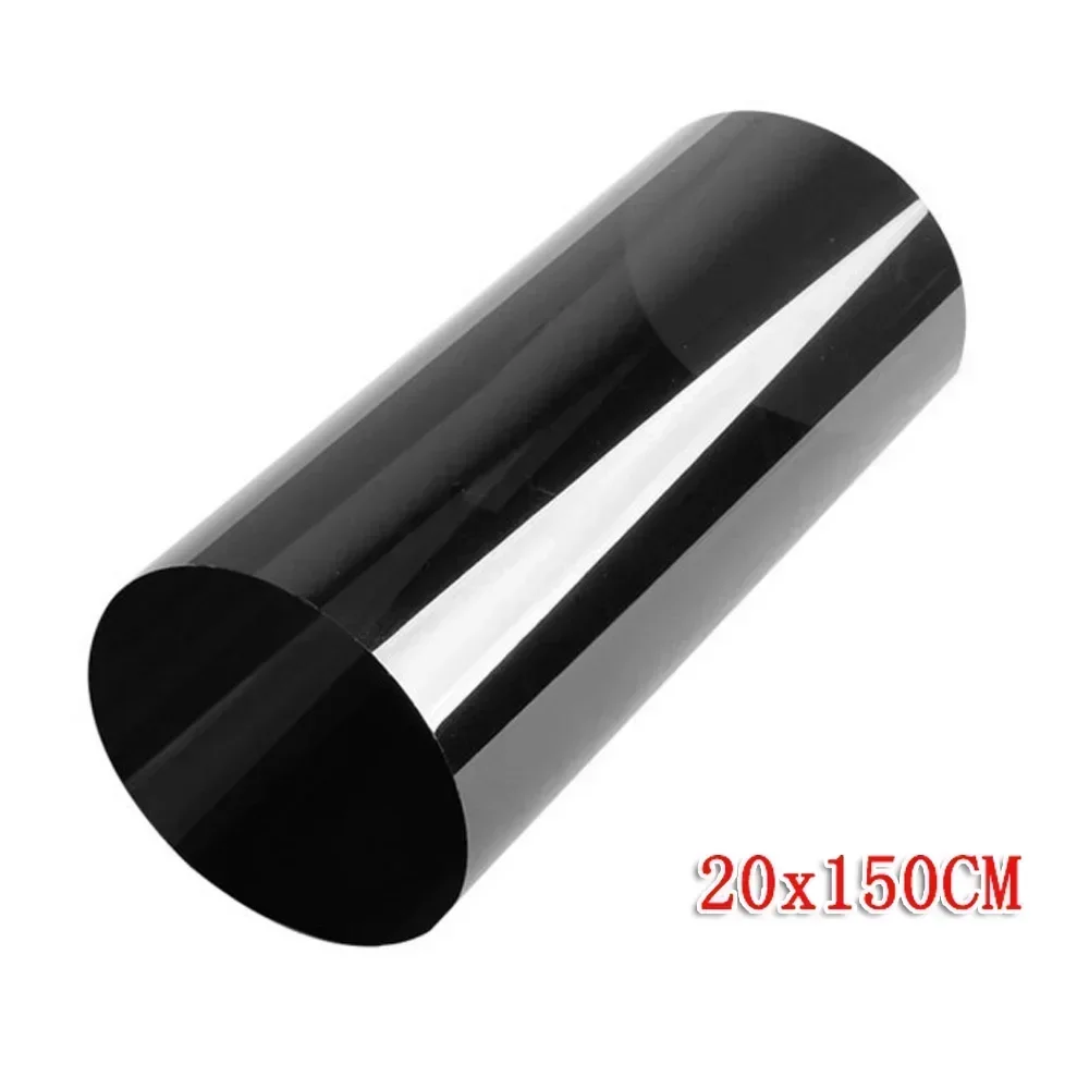 20cm*150cm Car Front Windscreen Solar Protection Black Transparent Solar Film Anti-UV Sun Shade UV Protection Rating 99% NEW USE