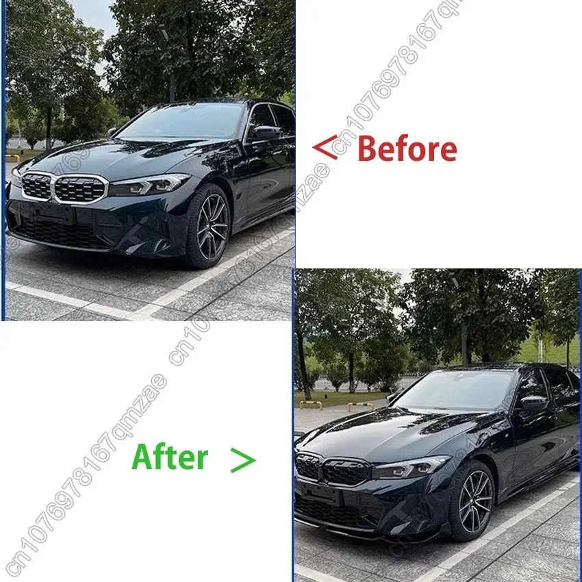 Car Front Bumper Splitter Lip Spoiler Diffuser Guard Body Kit Cover For BMW 3 Series G20 G28 320 325 330 Lci 2023+ MP Style