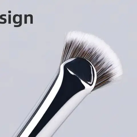 1PCS Professional พัดลมรูปแปรงขนตานุ่มไม่มีการส่อง Beauty Eyelash แปรงแต่งหน้ามาสคาร่า Highlighter Powder Smudge เครื่องมือ