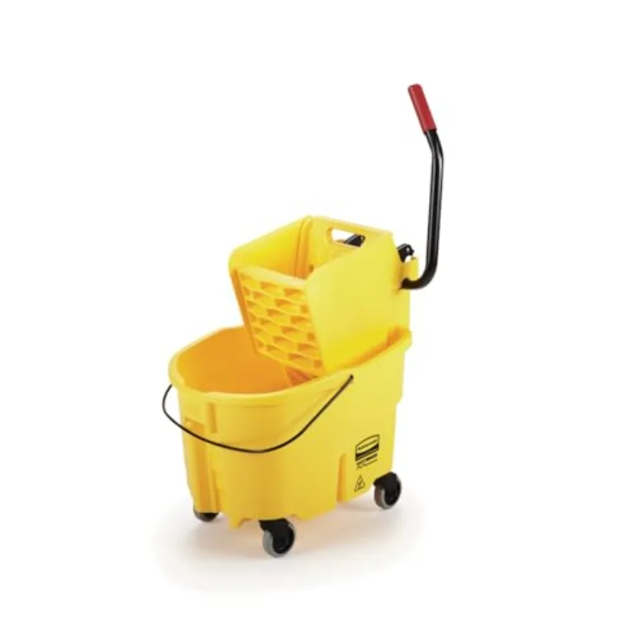 

Коммерческие товары WaveBrake 26 Qt. Комплект для уборки: ведро и отжиматель для швабры с боковым сжатием на колесах, желтый, для профессионального/промышленного/коммерческого использования