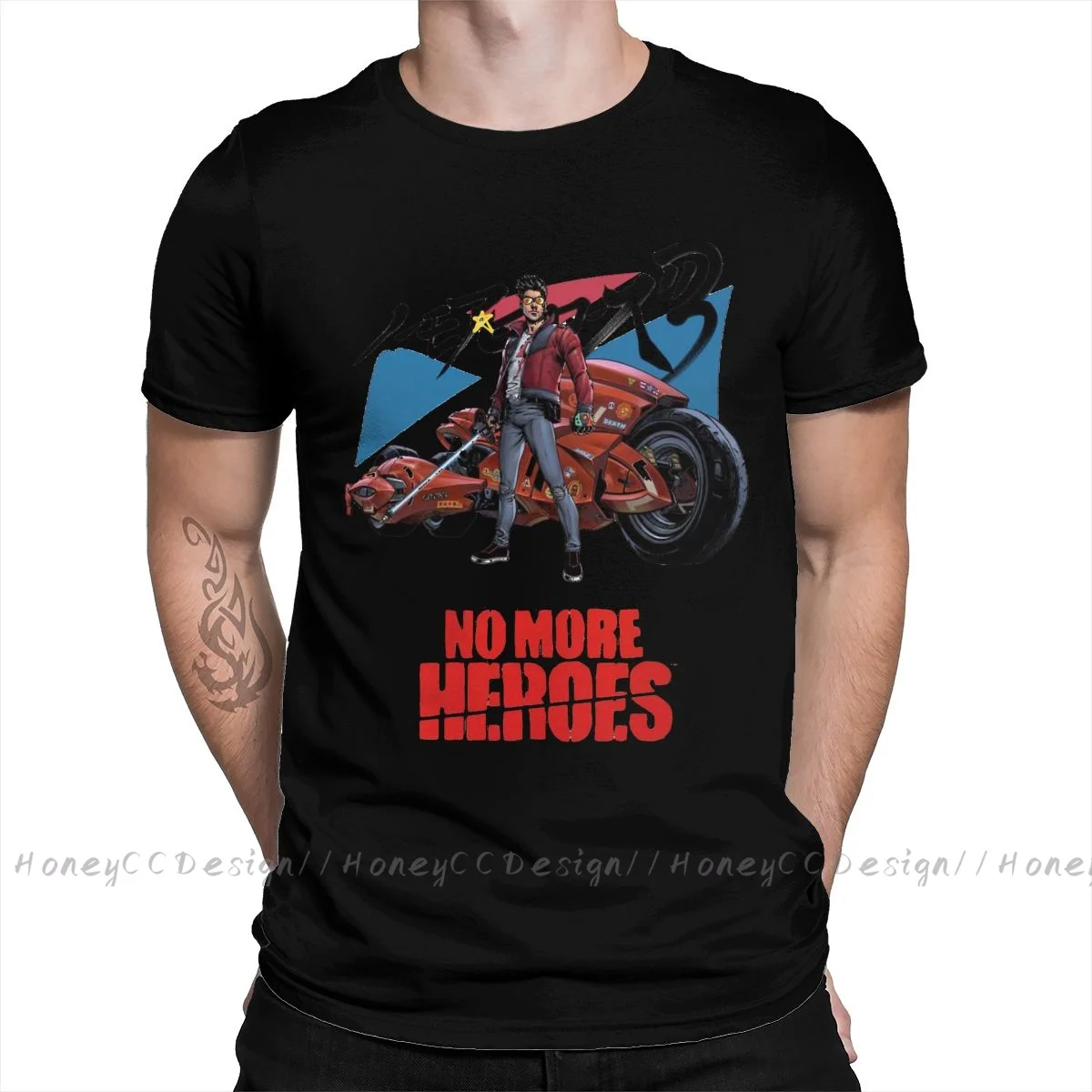 Travis Strikes Again Heroes Print Cotton T-Shirt Camiseta Hombre For Men Fashion Streetwear Shirt Gift